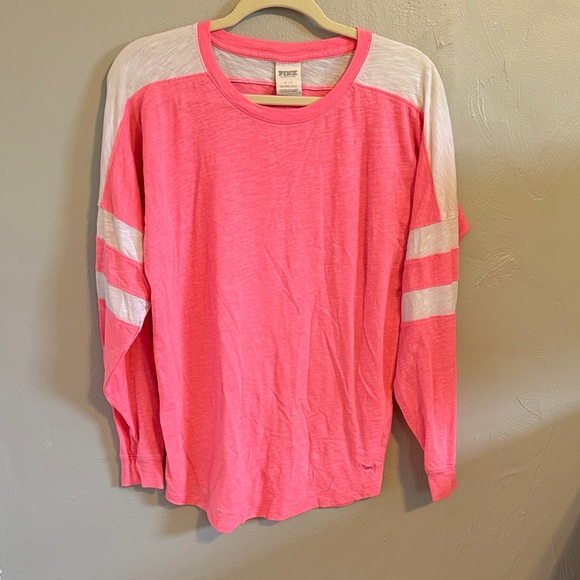 PINK Victoria's Secret Tops - PINK varsity long sleeve t shirt